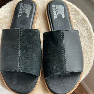 Black Sorel Sandals